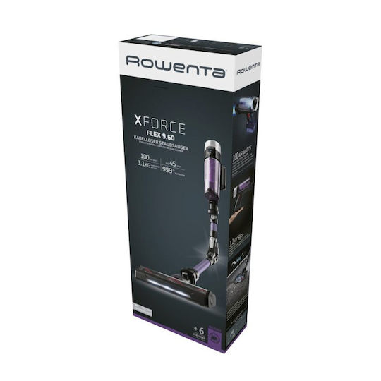 Rowenta X-Force Flex 9.60 Прахосмукачка 2 в 1 Stick & Ръчна Лилава