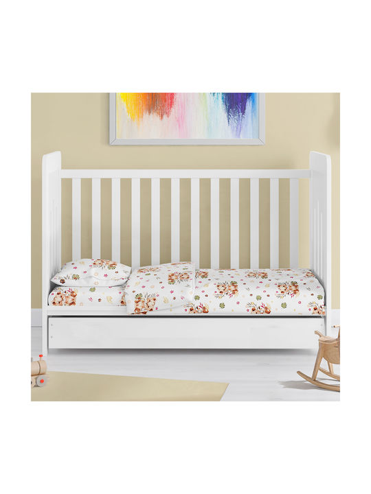 Dimcol Baby Duvet Cover Set With Pillowcase Beige 120x160cm