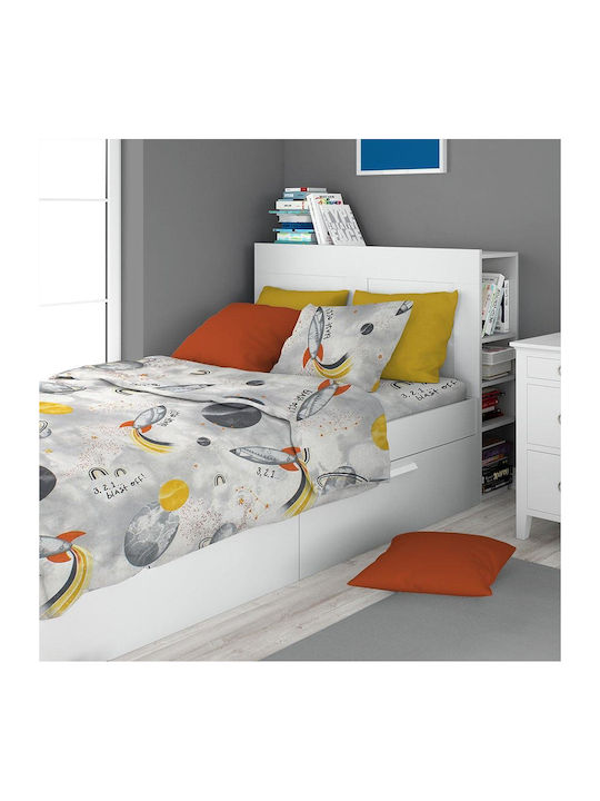 Dimcol Spaceship 187 Baby-Kissenbezug Gray 35x45cm