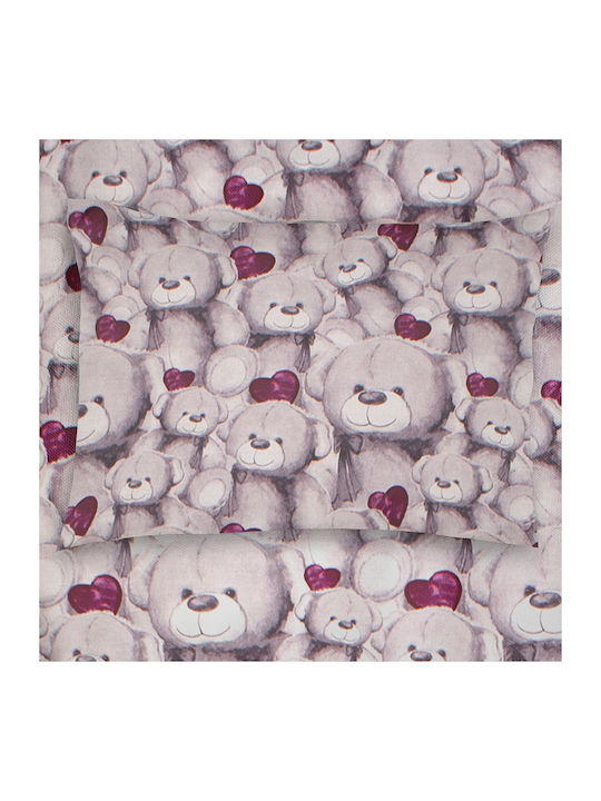 Dimcol Teddy Bear 536 Baby Cotton Pillowcase Purple 35x45cm