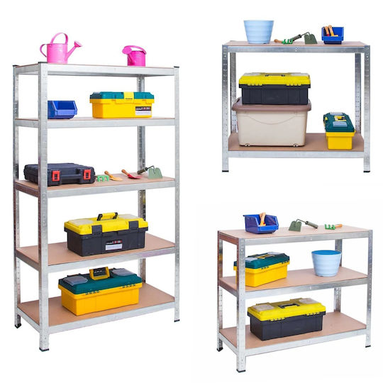 Humberg Dexion Regal Verzinkt 90x40x180cm mit 5 Regalen Gesamtbelastbarkeit 1325kg