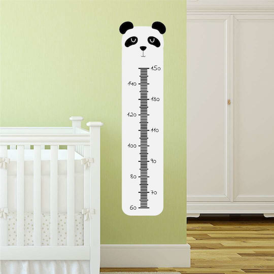 Caravelshop Αυτοκόλλητο Αναστημόμετρο Panda Λευκό