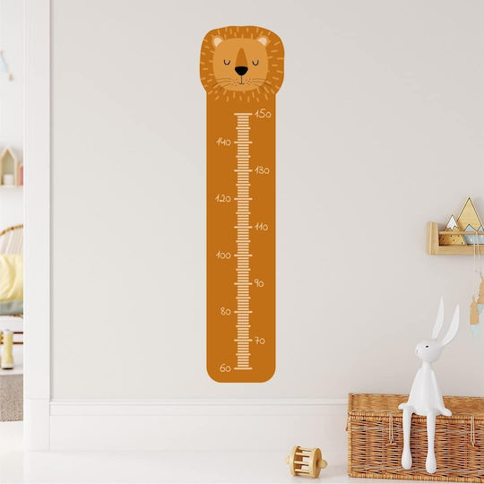 Caravelshop Kids Growth Height Chart Wall Sticker with Design Animals Brown 150cm