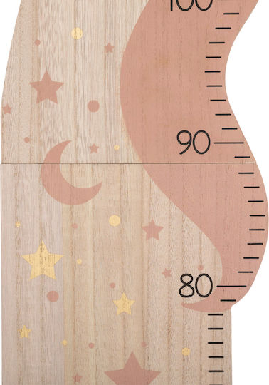 Atmosphera Wooden Kids Growth Height Chart with Design Unicorns Unicorn Pink 140cm