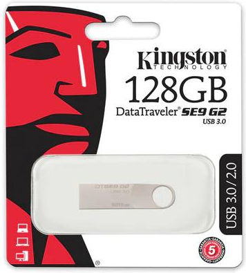 Kingston DataTraveler SE9 G2 128GB USB 3.0 Stick Silver