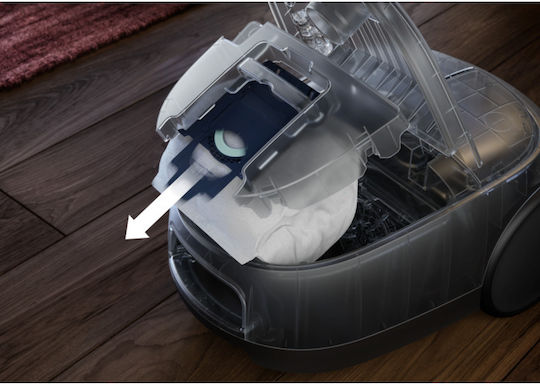 AEG Eco 6000 Series Ηλεκτρική Σκούπα 850W με Σακούλα 3.5lt Μαύρη