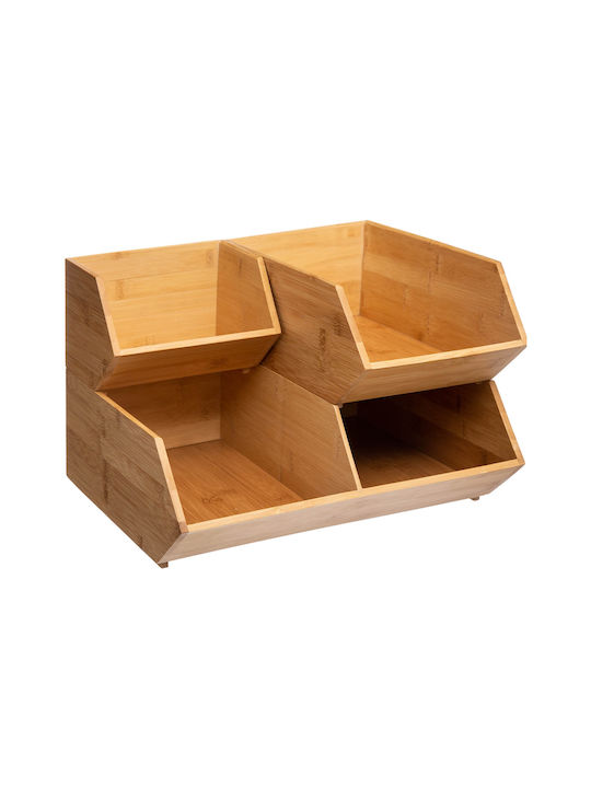 5Five 5Five Tabletop Base F-V Bamboo Bamboo 17.5x15.5x12.5cm Brown