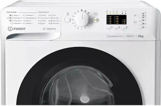 Indesit Πλυντήριο Ρούχων 6kg 1200 Στροφών MTWSA 61294 W EE
