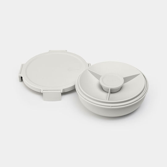 Brabantia Cutie De Prânz Din Plastic Albă Cu Compartimente 1.3lt