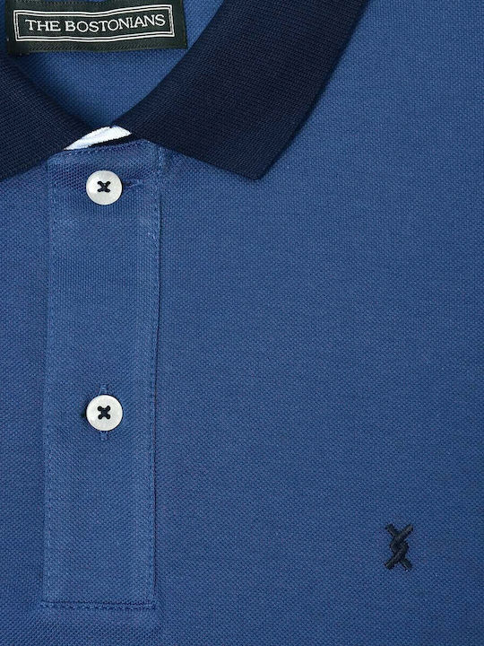 Polo Kurzarmbluse Blau