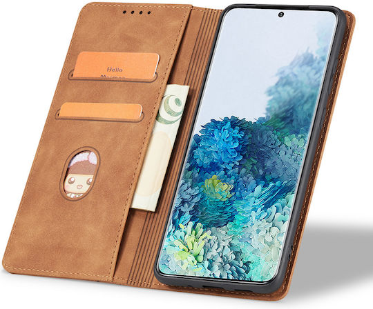 Bodycell Pu Leather Book Piele artificială Maro (OnePlus 11)