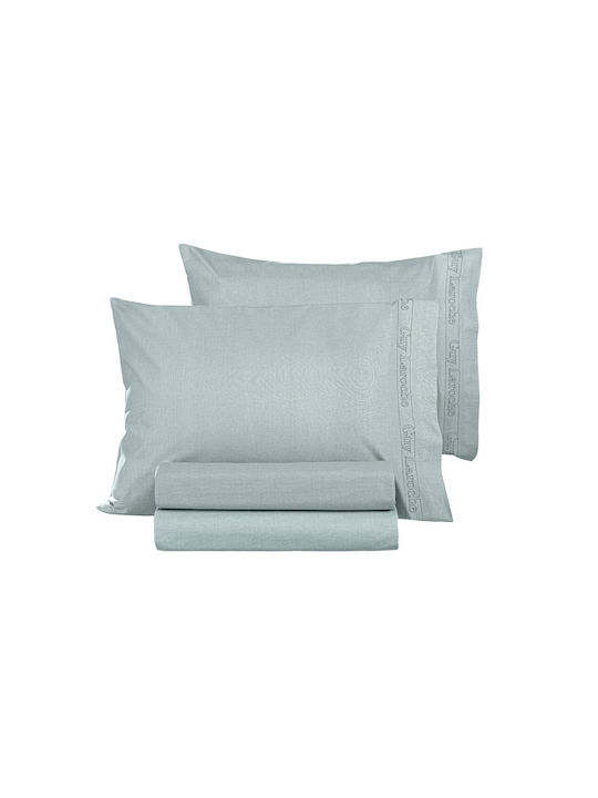 Guy Laroche Sheet Double with Elastic 140x200+32cm. Color Plus Mint