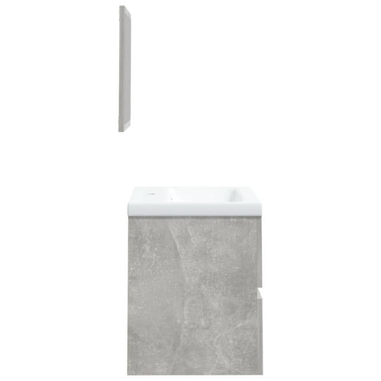 vidaXL Πάγκος με Νιπτήρα & Καθρέπτη Μ41xΒ38.5xΥ45cm Γκρι