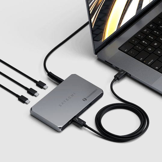Satechi Thunderbolt 4 Stație de andocare cu 4K PD Gri (ST-T4SHM-EU)