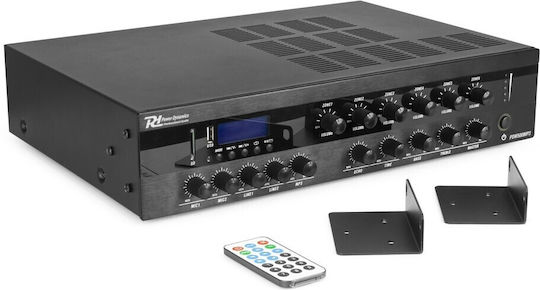 Power Dynamics PDW360MP3 Ολοκληρωμένος Ενισχυτής Εγκαταστάσεων με 6 Ζώνες 360W/100V και Συνδέσεις USB/FM 952.086