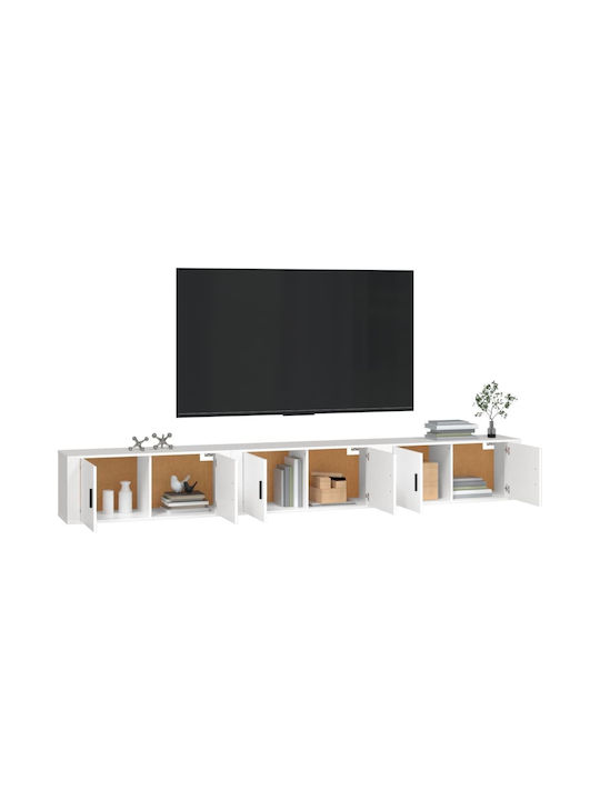 TV-Möbel Hölzernes Weiß L100xB34.5xH40cm