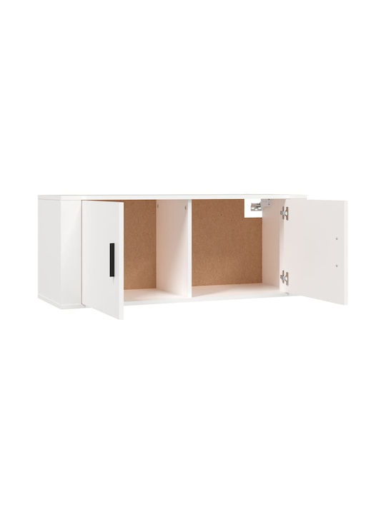TV-Möbel Hölzernes Weiß L100xB34.5xH40cm