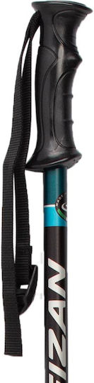 Fizan Pair of Telescopic Aluminum Trekking Poles with 3 Sections Explorer Blue 230gr