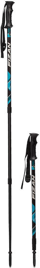 Fizan Pair of Telescopic Aluminum Trekking Poles with 3 Sections Explorer Blue 230gr