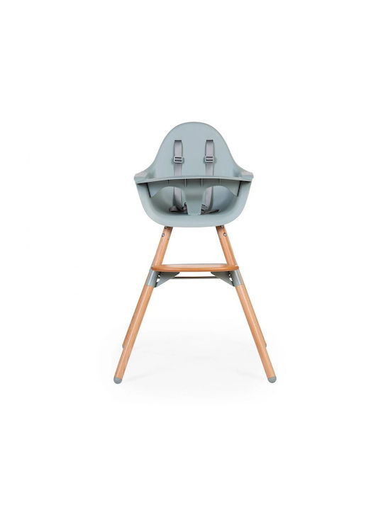 Childhome Evolu 2 Καρεκλάκι Φαγητού με Ρυθμιζόμενο Ύψος Natural Mint