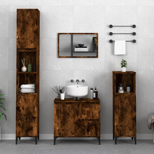 vidaXL Bathroom Cabinet L30xW30xH100cm Oak