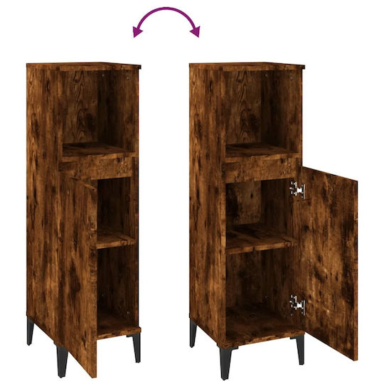 vidaXL Bathroom Cabinet L30xW30xH100cm Oak