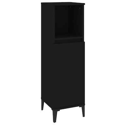 vidaXL Cabinet de baie L30xA30xÎ100cm Negru