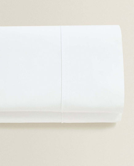 My Home Luxury Sheet Sets Single 160x260cm. Monochrome White 3pcs