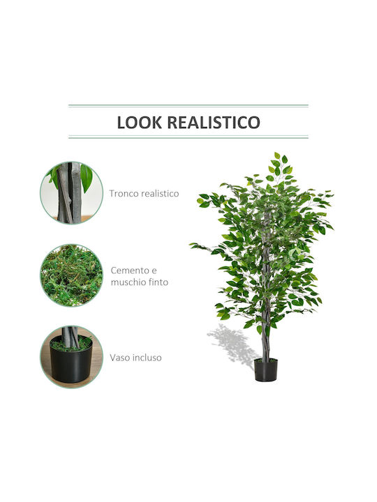 Изкуствено растение в саксия Green 135см HomCom