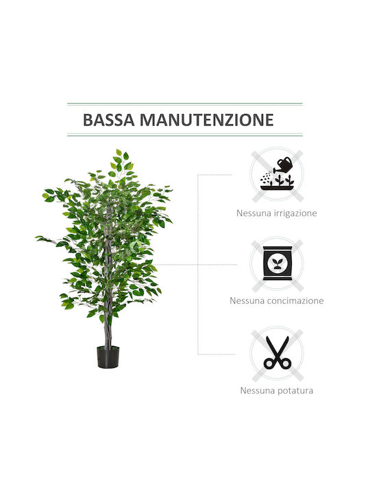 Изкуствено растение в саксия Green 135см HomCom