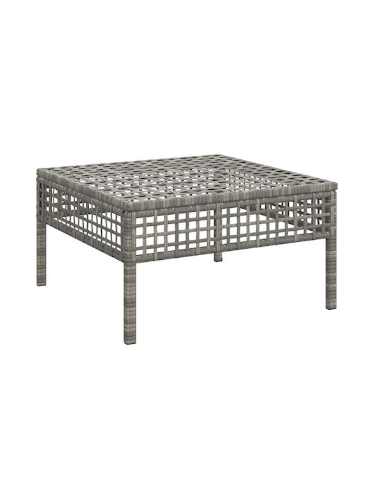 Metallischer Gartenhocker Würfel Außeneinsatz mit Grau Kissen 55x55x32cm