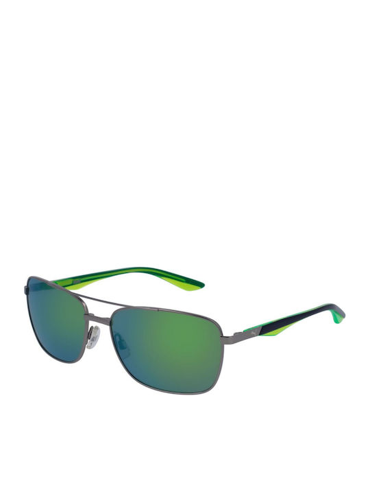 PUMA Silver Sunglasses with Metallic Frame PUMA Silver Sunglasses with Metallic Frame