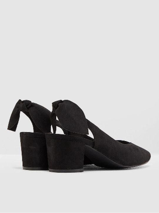 Vero Moda Suede Γόβες Μαύρες