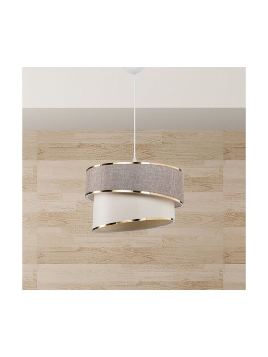 Pakketo Loopy Pendant Light Beige with Socket E27 30x63cm