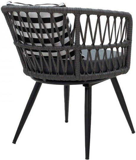 Sessel Naoki Gray 65x61.5x77cm