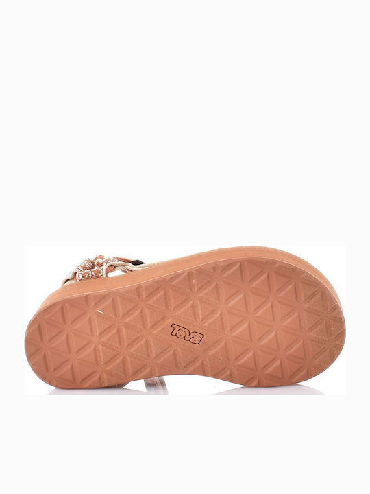 Universal Women's Flat Sandals Sporty Flatforms Brown
