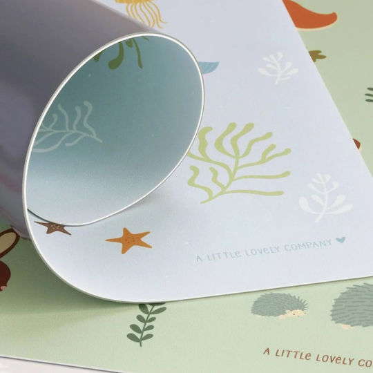 A Little Lovely Company Plastic Placemat Blue 43cm