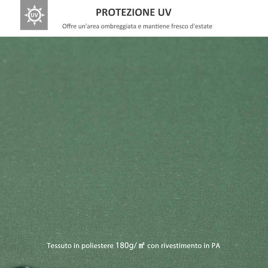 Outsunny Gazebo Acoperiș pentru foișor Verde 3x3m