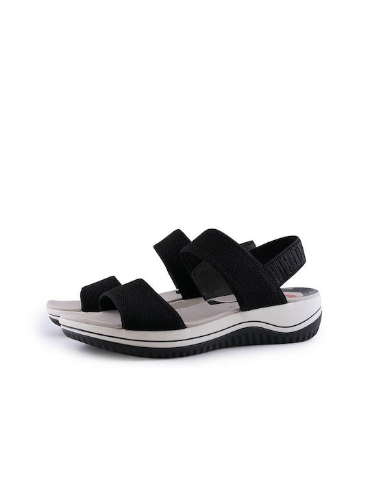 Jana Women's Flat Sandals in Black Color