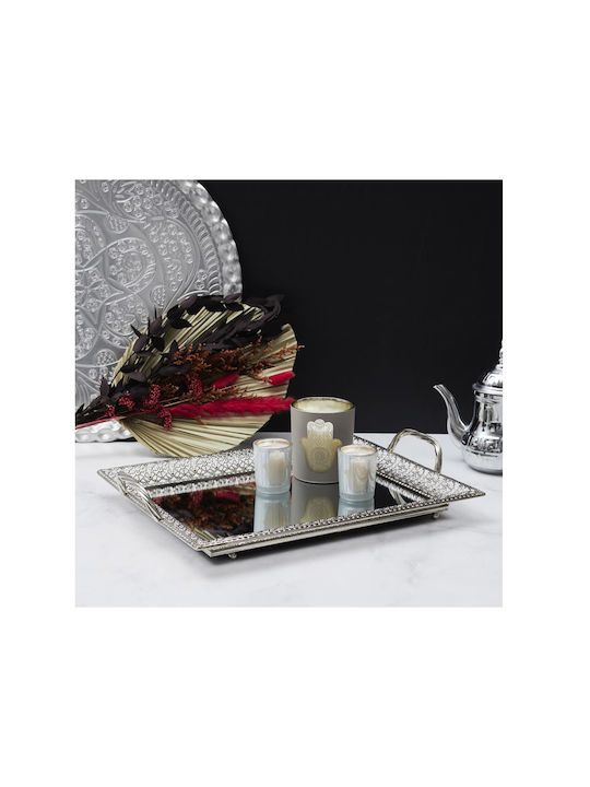 The Home Deco Factory Metallic Rectangular Decorative Tray with Mirror 42.8x32x7cm