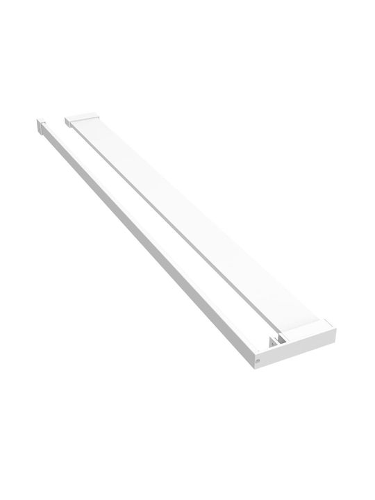 vidaXL Wall Mounted Bathroom Shelf Metallic with 1 Shelf 90x15.5x3cm