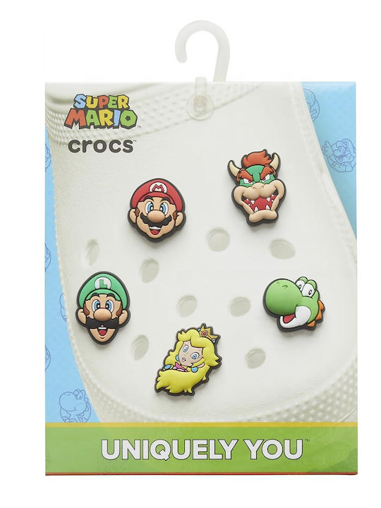 Crocs Jibbitz Charm Pentru Pantofi Super Mario Multicolore 5 Bucăți