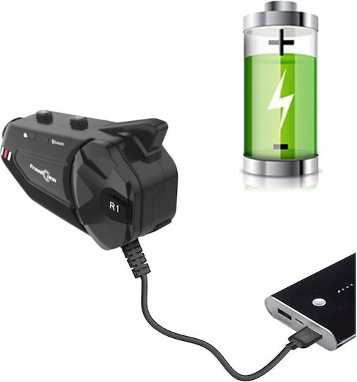 FreedConn R1 Plus E Einzelne Gegensprechanlage Für Motorradhelm Mit Bluetooth & Kamera