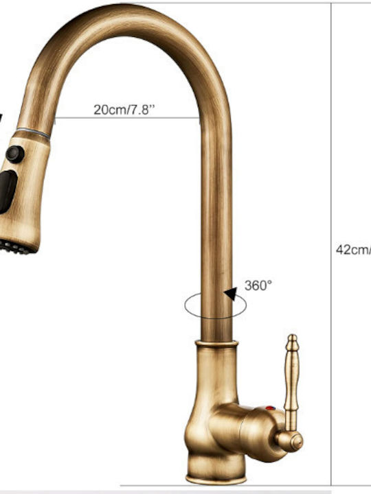 Bonken Tall Kitchen Counter Faucet Bronze
