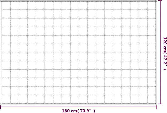 vidaXL Gravity Blanket for Sofa 120x180cm Ecru