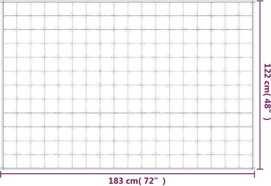 vidaXL Κουβέρτα Βαρύτητας Καναπέ 122x183εκ. Γκρι