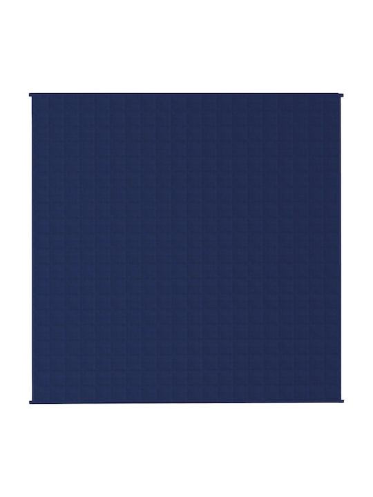 vidaXL Blanket Gravity 100% cotton Double 200x200cm Blue