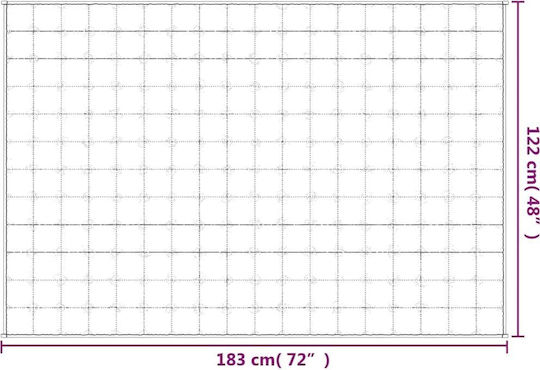 vidaXL Κουβέρτα Βαρύτητας Καναπέ 122x183εκ. Γκρι