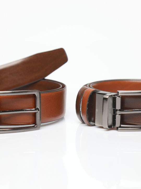 Ανδρική Ζώνη Διπλής Όψης Brown/Camel