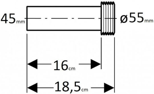 Geberit Flush Pipe Supply Connection Set 152.434.16.1